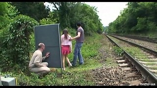 Sex In the City Outdoors Threesome
