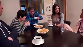 Sexy Asian babe gets her hands on a neighbor's hard dick
