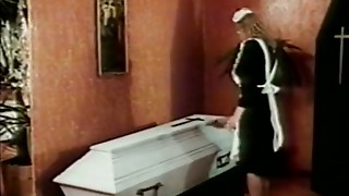 Maid in a vintage hardcore video
