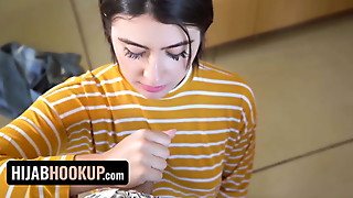 Hijab Hookup - Conservative Middle Eastern Babe Angeline Red Shows Her Wild Side To Her Perv Stepdad