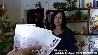 F-Sized Tits Mature Get Fucked in Flower Store