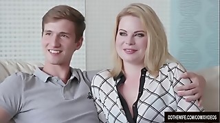 Blond Wife Adry Berty Fucks a Stud in Front of Her Loser Husband