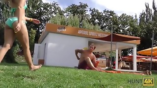 HUNT4K. Tall teen beauty gives vagina and asshole for a good price